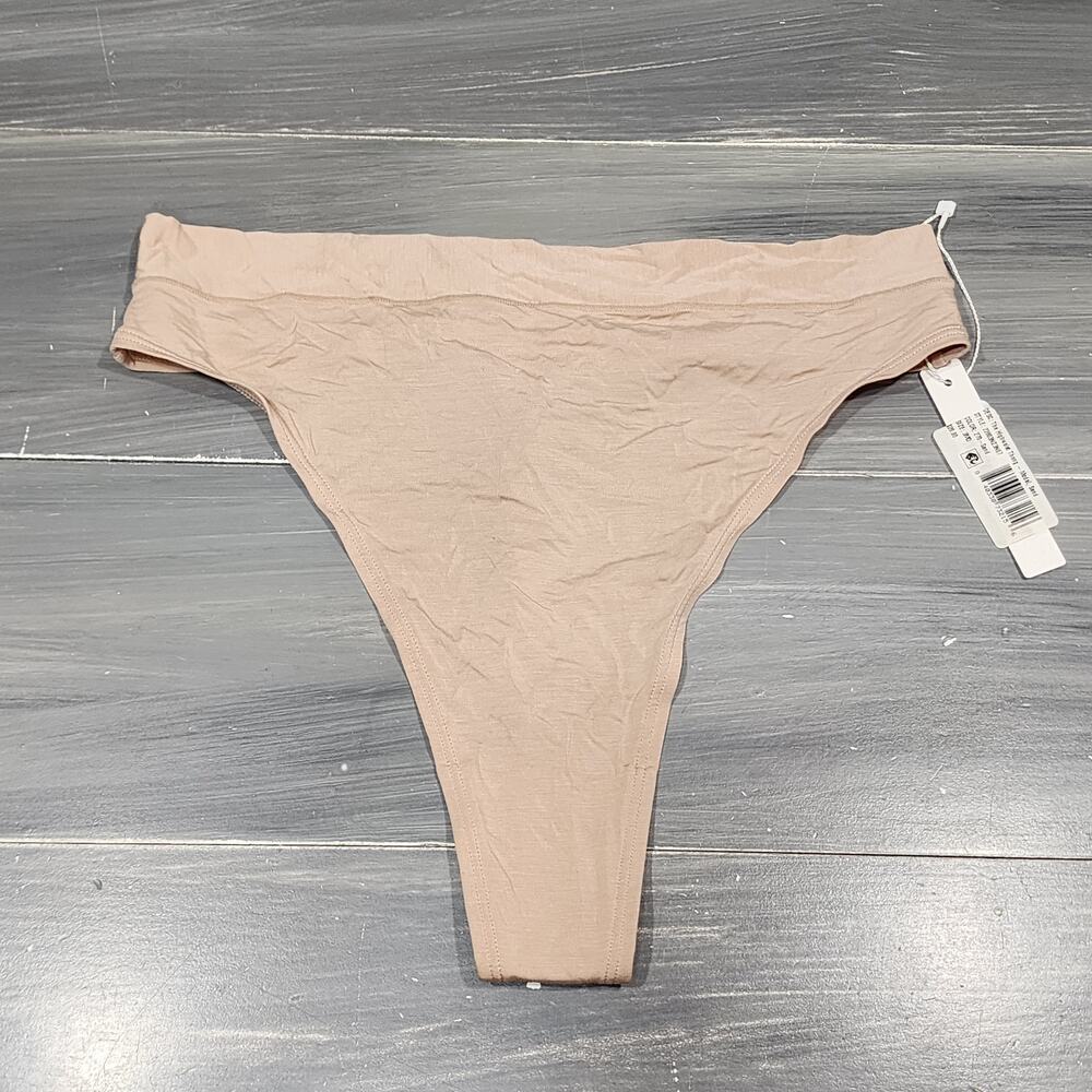 CUUP The Highwaist Thong‎ Underwear Panty Size 3 Medium Sand Beige